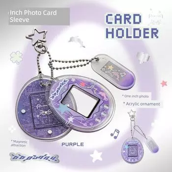 Oopsday One-Inch Magnetic Card Photo Acrylic purple