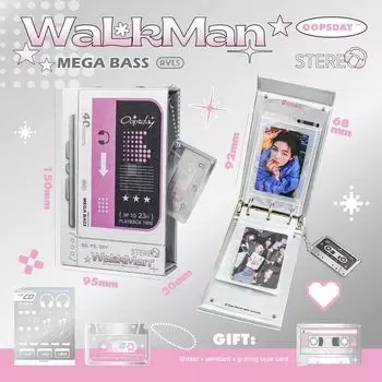 Oopsday Students Use Aidou 3-Inch Star Chasing Card Binder pink-pink