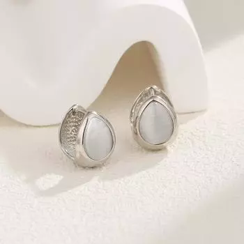 Опаловые капли воды серьги пряжка женские нишевые ретро роскошные высококачественные серьги модный темперамент изысканный корейский вариант украшения для ушей