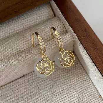 Опаловый цветок Модный ретро светлый роскошный атмосфера Высококачественный слегка инкрустированный элегантный знаменитость