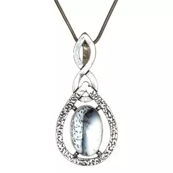 Опаловый кулон с драгоценным камнем, серебро 2,5 дюйма, ювелирное изделие, дендрит, ручная работа, этническое