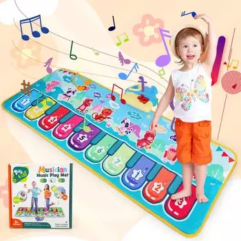 Opard Animal Theme Фортепианная музыка Подарок на день рождения для детей 6 лет Игрушка для начальной школы 10 песен 8 типов инструментов Запись и воспроизведение Обучающая музыка
