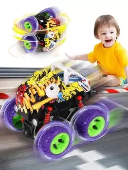 Opard Mini 4WD игрушечный динозавр мини-автомобиль пластиковая модель автомобиля дрифт-кар вертикальное вращение 1 2 3 4 5 6 лет мальчик подарок на день рождения игрушечный автомобиль тираннозавр