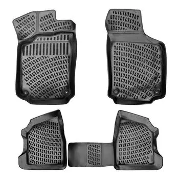 Опель Комбо Комби (2001-2011 гг.) Высококачественные и прочные резиновые автомобильные коврики — без запаха, нескользящие, долговечные.