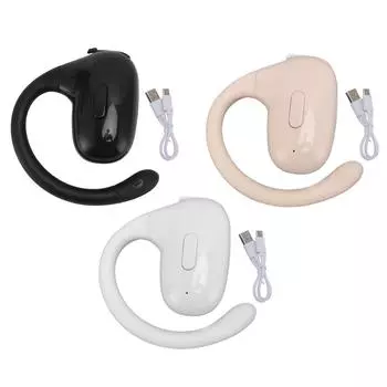 Open Ear Clip Headphones Bluetooth .3 IPX6 Waterproof Stylish Lightweight Long Endurance HiFi Stere Black