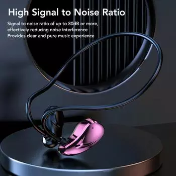 Open Ear Headphones Multifunctional Stereo Sound Noise Reduction Wireless Bluetooth 5.3 Headphones for Sports Running Daily Purple