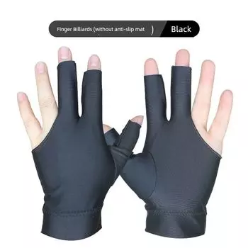 Open Finger High Elastic Three Finger Billiards Special Private Gloves Men and Women Left and Right Hand Table Tennis Ball Hall Supplies Accessories Black [Billiards] left hand 2 All yards