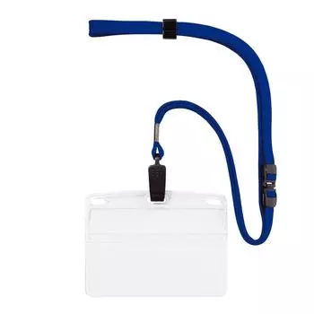 Open Industry Hanging Name Tag Name Plate Name Tag Card Holder Name Holder 10 Pieces Chuck Soft Case Blue NL-8-BU