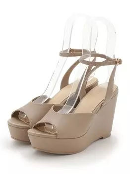 Босоножки на танкетке с открытым носком SWGS232609 BEG средние [Sneider] Женские