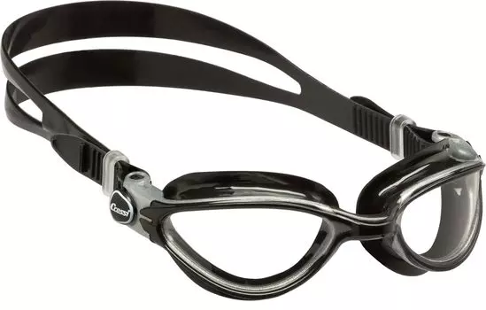Open Water Swimming Goggles Unisex Curved Lens Flexible Nose Bridge Suitable for Advanced Swimmers DE203650 [Cressy] [THUNDER] Black/Black [Genuine