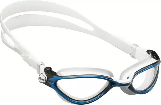 Open Water Swimming Goggles Unisex Curved Lens Flexible Nose Bridge Suitable for Advanced Swimmers DE203519 [Cressy] [THUNDER] White/Blue [Genuine