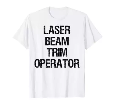 Оператор лазерной обрезки луча. Футболка белый