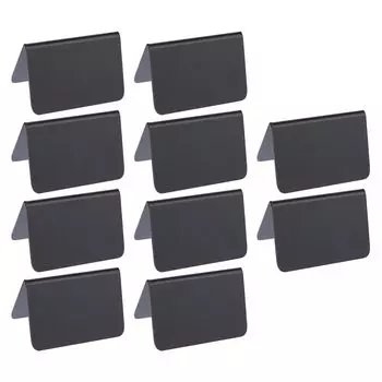 Operitacx Акриловая двухсторонняя маленькая доска для украшения офиса Мел черный настольный декор Маленькая этикетка Мини-мелок Складная стоячая вывеска Настольная чёрный