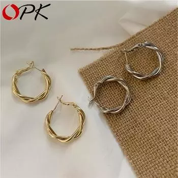 OPK Круглые женские свадебные украшения, роскошные серьги для женщин, серьги-капли