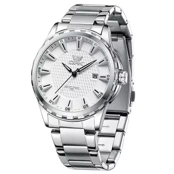 OPK кварцевые простые популярные часы стильные модные водонепроницаемые классические наручные часы из нержавеющей стали с датой светящиеся школьные корпоративные подарочные мужские