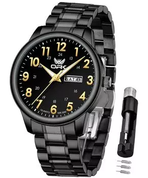 OPK Men s Watch Popular Stylish Waterproof Date Luminous Easy to See Calendar Quartz Men s Watch Business Student Company watch for men Black