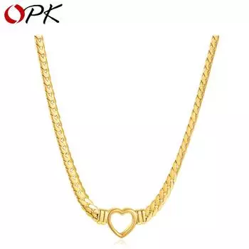 Opk модное ожерелье из нержавеющей стали со змеиной костью, ожерелье для женщин серебряный