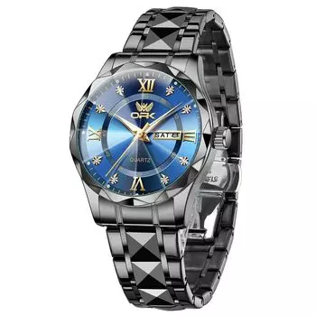 OPK Мужские кварцевые простые популярные мужские часы стильные модные водонепроницаемые классические наручные часы из нержавеющей стали с датой светящиеся часы для школьников