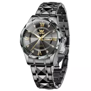 OPK Мужские кварцевые простые популярные мужские часы стильные модные водонепроницаемые классические наручные часы из нержавеющей стали с датой светящиеся часы для школьников