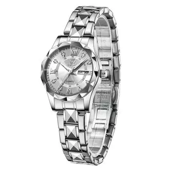 OPK Women s Watch Quartz Arm Watch Popular Simple Women s Gorgeous Light Easy to See Waterproof Luminous Watch for women White