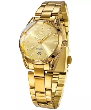 OPK Women s Watch Quartz Arm Watch Popular Simple Women s Light Date Waterproof Luminous Cute Student Watch for women Gold