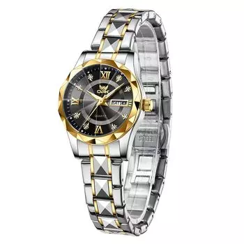 OPK женские часы кварцевые наручные часы популярные простые женские великолепные легкие легко читаемые водонепроницаемые светящиеся часы для женщин золотые. черный