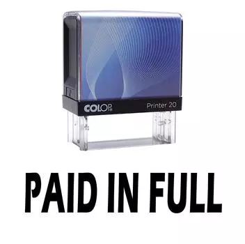 ОПЛАЧЕНО В ПОЛНОЙ СРЕДСТВЕ Самостоятельная резиновая печать Маленькая офисная штемпельная печать черными чернилами Colop 14 mm x 38 mm OR 9 / 16 X 11 / 2 Inches чёрный