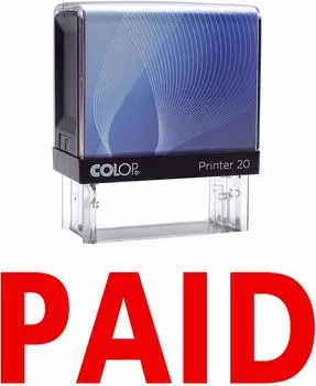 ОПЛАЧИВАЕМАЯ Самостоятельная печать резиновым штампом Custom Colop Office Stationary P20 Mini Impression Area: 14 mm x 38 mm красный