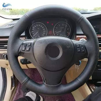 Оплетка на руль для BMW M Sport 1 3 серии M3 E90 E92 E93 E81 E82 E87 X1 E84 Автомобильный руль из перфорированной кожи