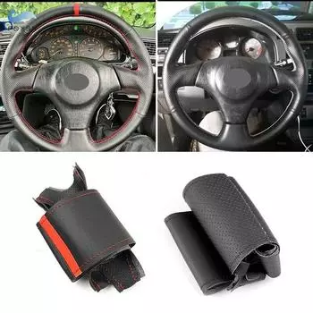 Оплетка на руле автомобиля Toyota Corolla (США) Matrix 2003-2008 RAV4 Celica Lexus IS200 300 1999-2005 Кожаная накладка чёрный