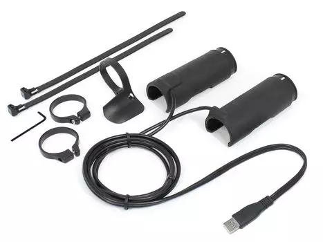 OPMID Clip Grip Heater 2 USB 10W for Generic USB Chargers with 5V or Higher L1204 Type-A Fixed, Type-A 2.1A Output, чёрный