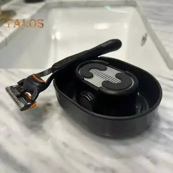 Ополаскиватель для бритвы, не требующий электричества, универсальная мужская бритва, устройство для удаления волос на бороде, устройство для чистки лезвий триммера, подарок для папы, друзей и семьи чёрный