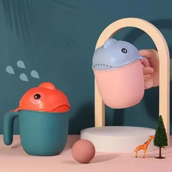 Ополаскиватель для детской ванны, креативная форма, высокая прочность, полипропиленовая чашка для ополаскивания ребенка, чашка для мытья волос для детей для дома зелёный