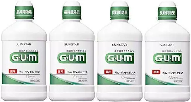 Ополаскиватель для полости рта GUM Dental Rinse 500 мл, обычный, 4 шт. [Оптовая закупка] [Квази-лекарство]