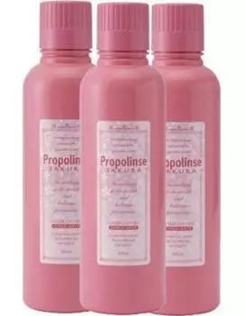 Ополаскиватель для полости рта Propolinse Pierrus Propolis Sakura, гипоаллергенный, 600 мл*3, безалкогольный,