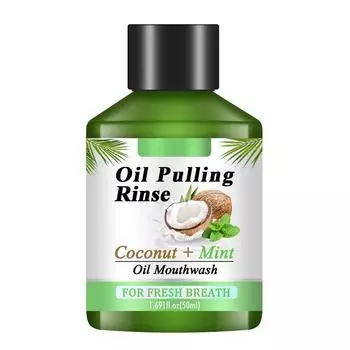 Ополаскиватель для полости рта с кокосовым маслом 50 мл устраняет неприятный запах изо рта и сохраняет запах для зубов и десен One Size