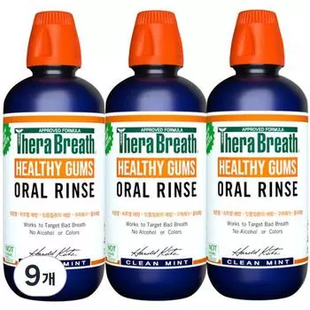 Ополаскиватель для полости рта Terra Breath Clean со вкусом мяты, 473 мл, 9 шт.