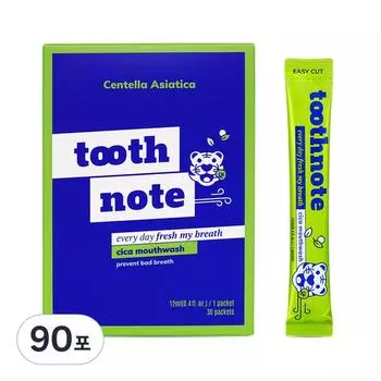 Ополаскиватель для полости рта Toothnote Cica Mouse Wash, одноразовый, 12 мл, 90 шт.