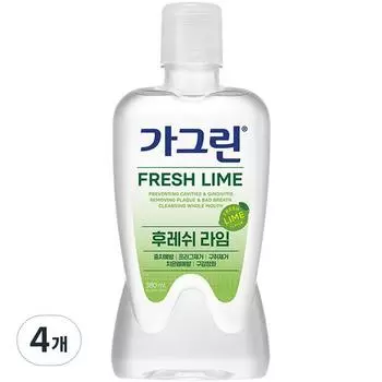 Ополаскиватель для рта Gagreen Fresh Lime, 380 мл, 4 шт.