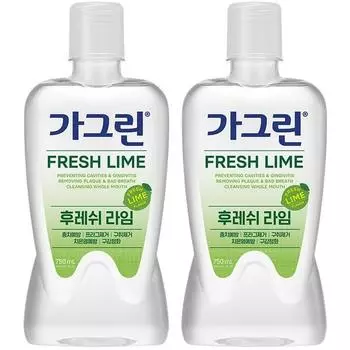 Ополаскиватель для рта Gargreen Fresh Lime, 750 мл, 2 шт.