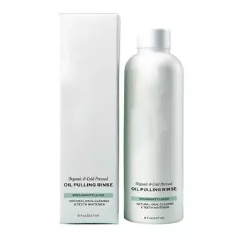 Ополаскиватель для рта с маслом мяты колосовой, с органическим маслом холодного отжима, помогает поддерживать здоровье десен и освежает дыхание 237 мл One Size