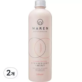 Ополаскиватель для рта Waken со вкусом клубники и мяты, 500 мл, 2 шт.