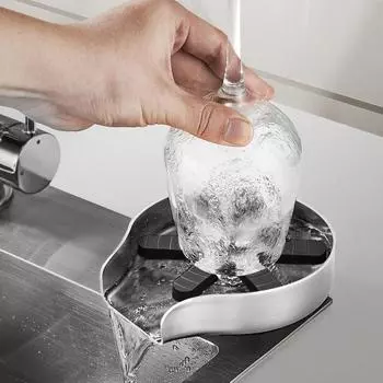 Ополаскиватель для стекла из нержавеющей стали, высокое давление, 9 отверстий, вращающийся на 360°, пресс для кухни, бара, ресторана, мойки, автоматическое устройство для мытья чашек чёрный