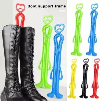 Опорная рама для ботинок, устойчивая, длинная, для дома, предотвращает падение, подвесное отверстие, вставка для обувного магазина, поддерживающая стойка, твердый формирователь ботинок, универсальный зажим для удержания ботинок красный