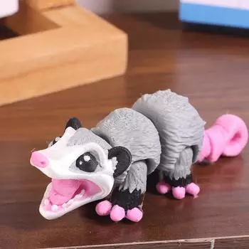 Опоссум шарнирная 3D печатная фигурка Fidget сенсорный настольный компаньон для снятия стресса и концентрации внимания подарки one size