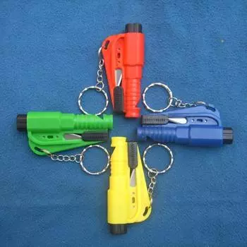 OPP Удобный аварийный молоток 3 в 1 Надежный аварийный инструмент красный