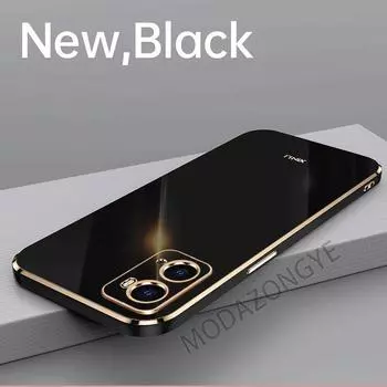 OPPO A96 Чехол Защитный гальванический противоударный чехол OPPO A96 4G Корпус Силиконовый ТПУ Мягкая задняя крышка чёрный