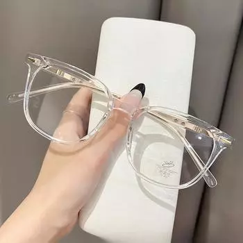 Оправа для близорукости, мужская, большое лицо, пружинная ножка, плоская оправа, тонкие очки для женщин, могут соответствовать степени близорукости. Blue light prevention