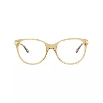 Оправа для очков Chlo Cat Eye из биоацетата, коричневая, золотистая, прозрачная One Size