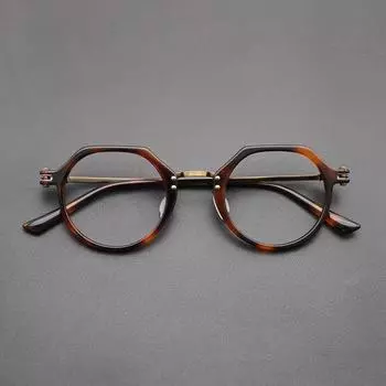 Оправа для очков из чистого титана в стиле ретро, итальянская, ручная работа - унисекс, очки для близорукости с механическим стилем